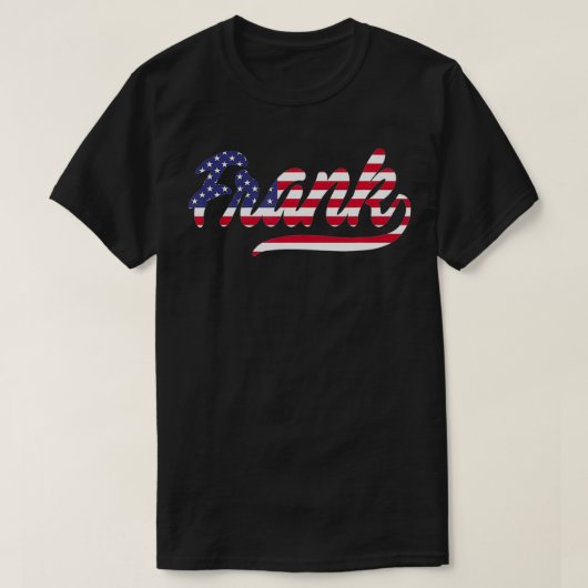 Frank Name American Flag T-Shirt (Design vorne)
