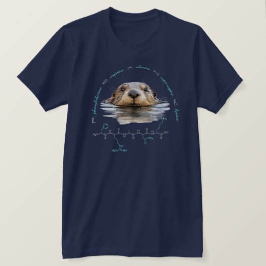 FRANK Peptid, Otter 2 mit benutzerdefiniertem Text T-Shirt (Design vorne)