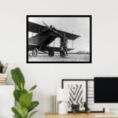 Frank Stanton mit einer Katze im Flugzeug 1922 Poster (Heimbüro)