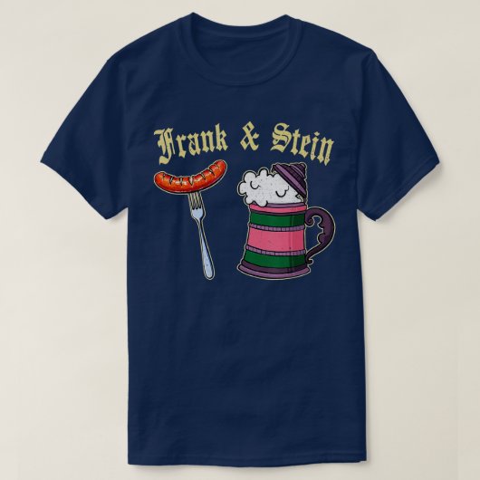 Frank Stein German Beer Drinks Fastfood Oktober T-Shirt (Design vorne)