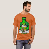 Frank Steins St Patricks Day Frankenstein Beer T-Shirt (Vorne ganz)