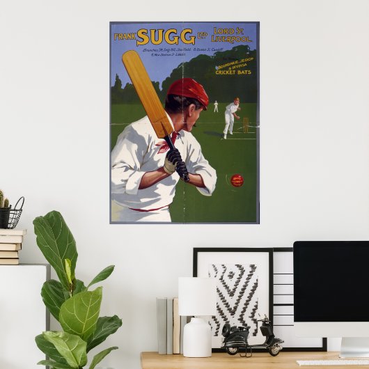 Frank Sugg Cricket Fledermäuse, 1906 Poster (Heimbüro)