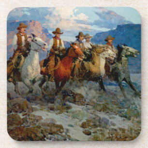 Frank T Johnson Western Art "Riders of the Dawn" Getränkeuntersetzer