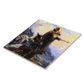 Frank Tenney Johnson Western Art "Mountain Hunt" Fliese (Seite)