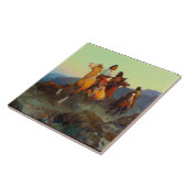 Frank Tenney Johnson Western Art "Renegade Apache" Fliese (Seite)