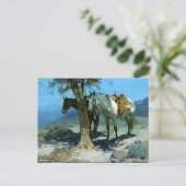 Frank Tenney Johnson Western Art “Silent Night” Postkarte (Stehend Vorderseite)