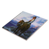 Frank Tenney Johnson Western Art "The Rustler" Fliese (Seite)