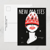 Frank Walts Modernist Feiertagspostkarte (Vorne/Hinten)