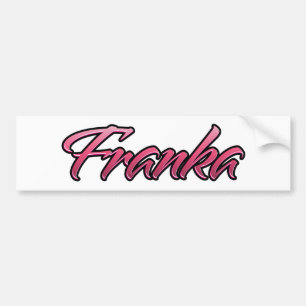 Franka verblasste rosa Aufkleber Sticker Autoaufkleber
