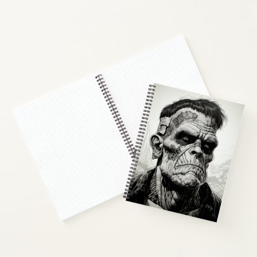 Franken Beängstigend Halloween Bullet Line-Noteboo Notizblock (Innenseite)