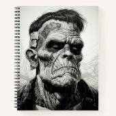 Franken Beängstigend Halloween Bullet Line-Noteboo Notizblock (Vorderseite)