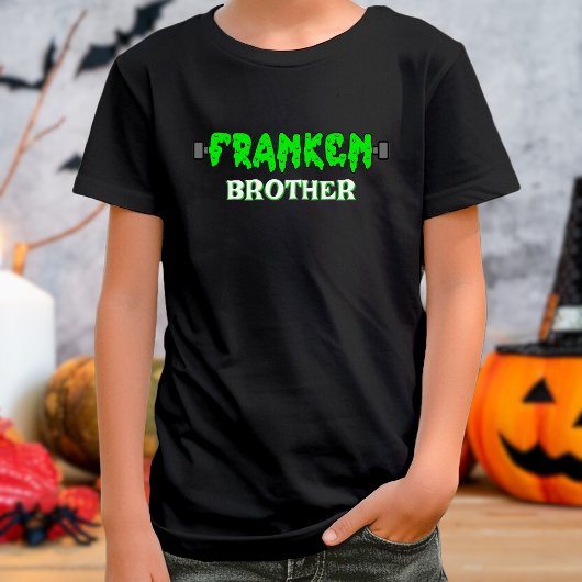 Franken Brother Kids Frankenstein Halloween T-Shirt