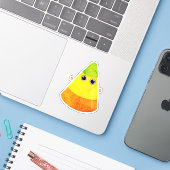 Franken Candy Corn Halloween Aufkleber (Laptop mit iPhone)