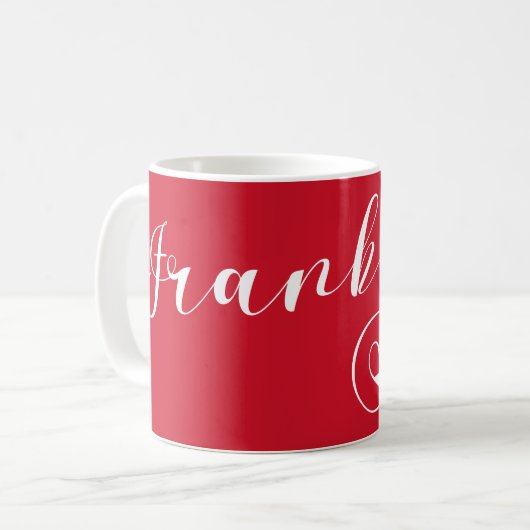 Franken, Französisches Flaggenherz, Franken Kaffeetasse (Vorderseite Links)