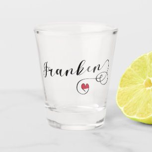 Franken, Französisches Flaggenherz, Franken Schnapsglas