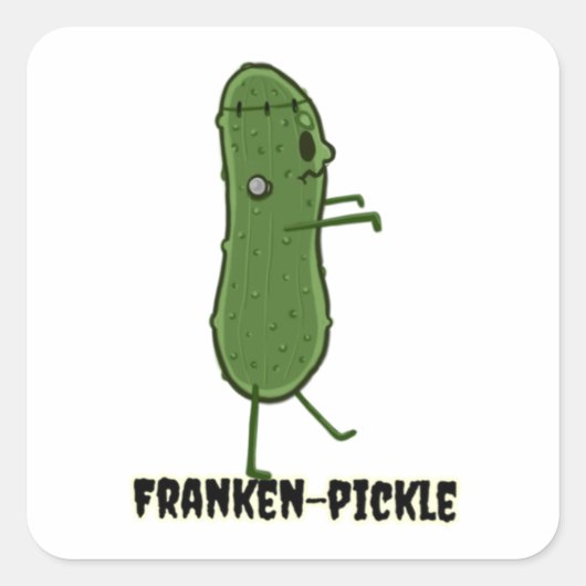 Franken-Pickle-Aufkleber Quadratischer Aufkleber (Vorderseite)
