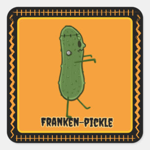 Franken-Pickle-Aufkleber Quadratischer Aufkleber