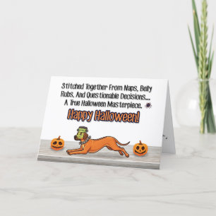 Franken‑Pup’s Patchwork-Chaos - Halloween-Karte Feiertagskarte