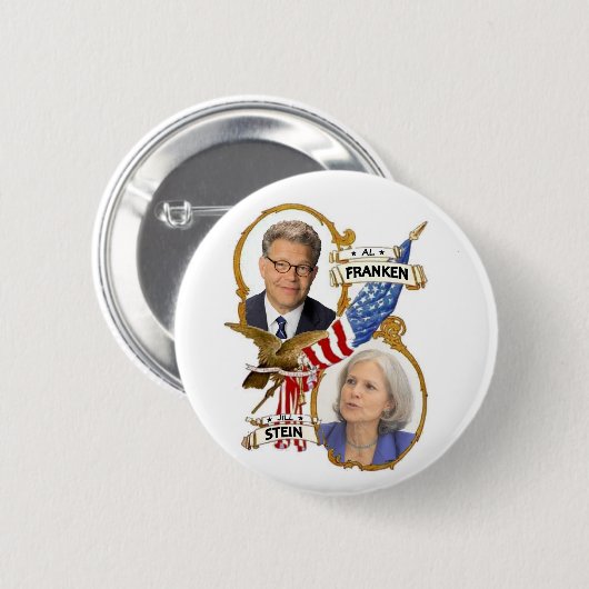 Franken-Stein für Präsident 2012 Button (Vorne & Hinten)