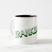Frankenbent Entwurfs-Kaffee-Tasse! Zweifarbige Tasse (Vorderseite Links)