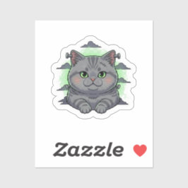 Frankenbrit - British Shorthair Cat Halloween Aufkleber