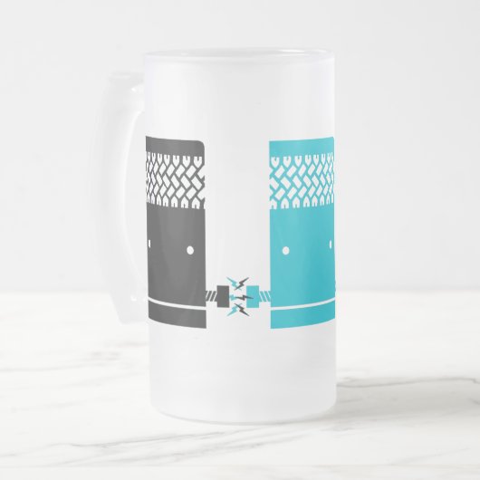 Frankencar "FrankenStein " Mattglas Bierglas (Vorderseite Links)