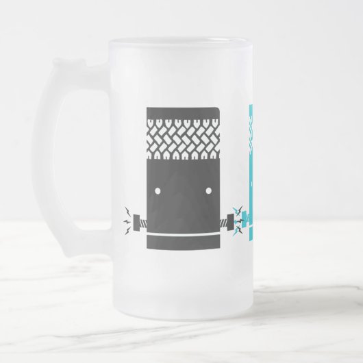 Frankencar "FrankenStein " Mattglas Bierglas (Links)