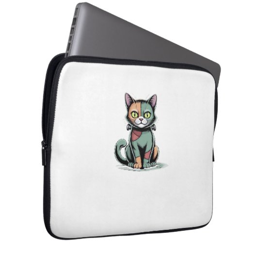 FrankenCat Oversized T - Shirt Laptopschutzhülle (Vorne Rechts)