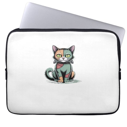 FrankenCat Oversized T - Shirt Laptopschutzhülle (Vorderseite)