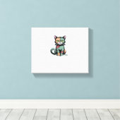 FrankenCat Oversized T - Shirt Leinwanddruck (Insitu (Holzboden))