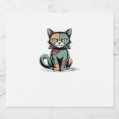 FrankenCat Oversized T - Shirt Schaumweinetikett (Einzelnes Label)