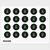 FrankenCheese Halloween Greetings Round Sticker (Blatt)