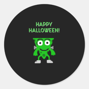 FrankenCheese Halloween Greetings Round Sticker