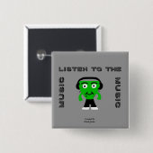 FrankenCheese hören zum Musik-Quadrat-Knopf Button (Vorne & Hinten)