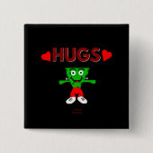 FrankenCheese Hugs 2 Inch Square Button (Vorderseite)