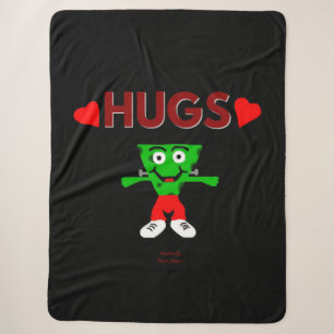 FrankenCheese Hugs Large Sherpa Blanket Sherpadecke