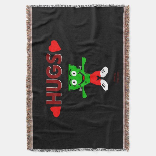 FrankenCheese Hugs Throw Blanket Decke (Vorderseite Vertikal)