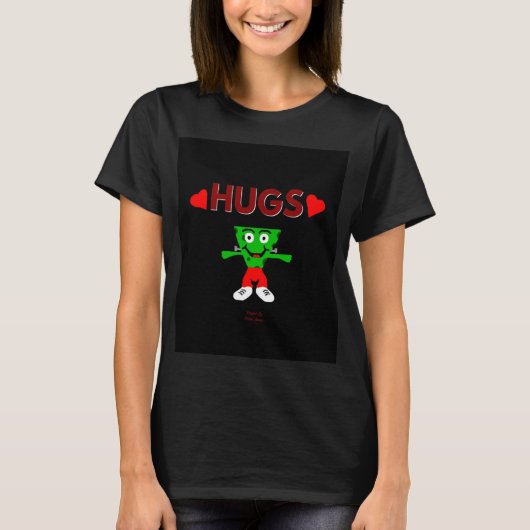 FrankenCheese Hugs Women's Black Basic T Shirt (Vorderseite)