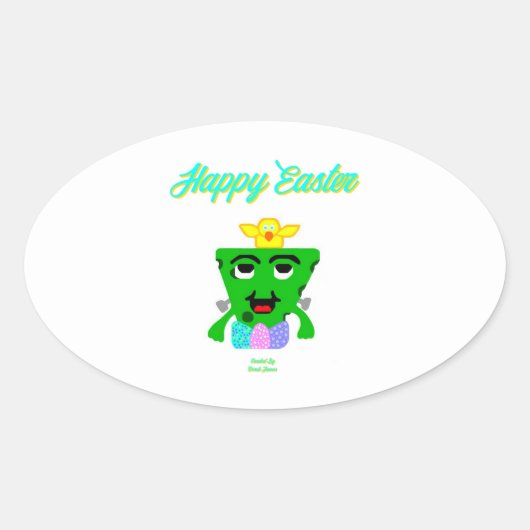 FrankenCheese Oval Sticker (Vorderseite)