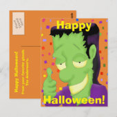 Frankencool Halloween Postcard Postkarte (Vorne/Hinten)