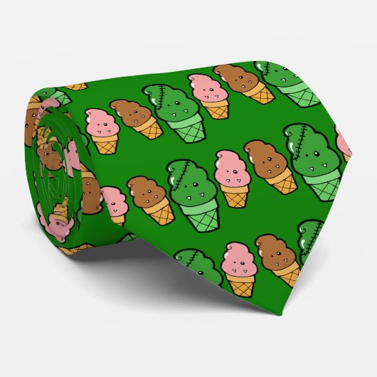 Frankencreme Monster Ice Creme Cones Krawatte (Gerollt)