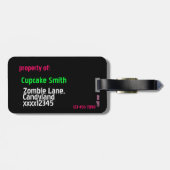 Frankencupcake-Gepäckträger Gepäckanhänger (Rückseite horizontal)