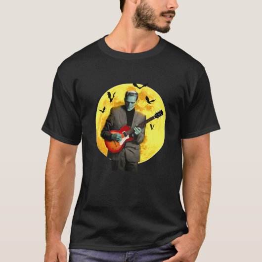 Frankenguitar Frankenstein Plays Electric Guitar H T-Shirt (Vorderseite)