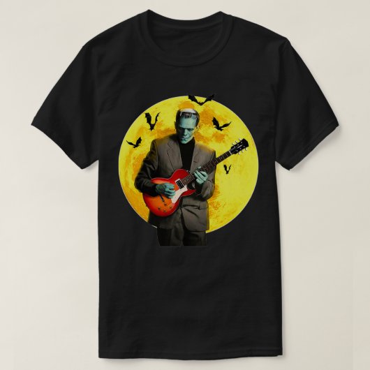 Frankenguitar Frankenstein Plays Electric Guitar H T-Shirt (Design vorne)