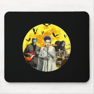 Frankenguitar mit Braut und Igor Halloween und D Mousepad