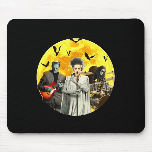 Frankenguitar mit Braut und Igor Halloween und D Mousepad (Vorne)