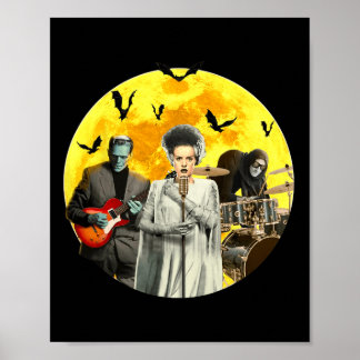 Frankenguitar mit Bridge und Igor Halloween Band Poster