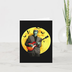 Frankenguitar Plays Electric Guitar Halloween Karte