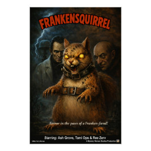 Frankenhörnchen Classic Movie Parodie Poster