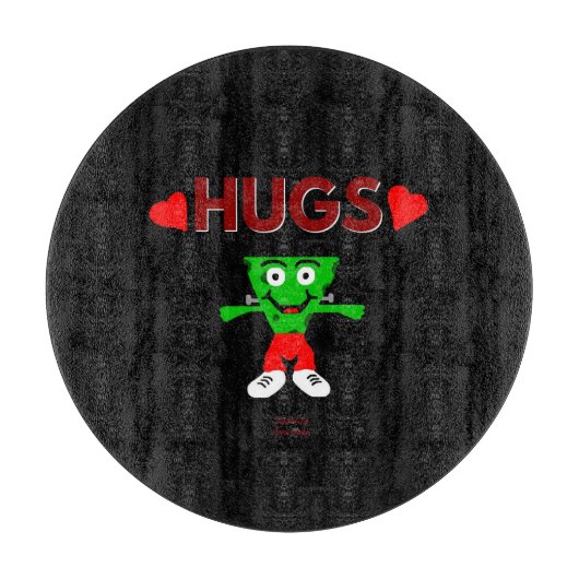 FrankenKäse-Hugs-Round-Cutting-Board 30,4 cm Schneidebrett (Vorderseite)